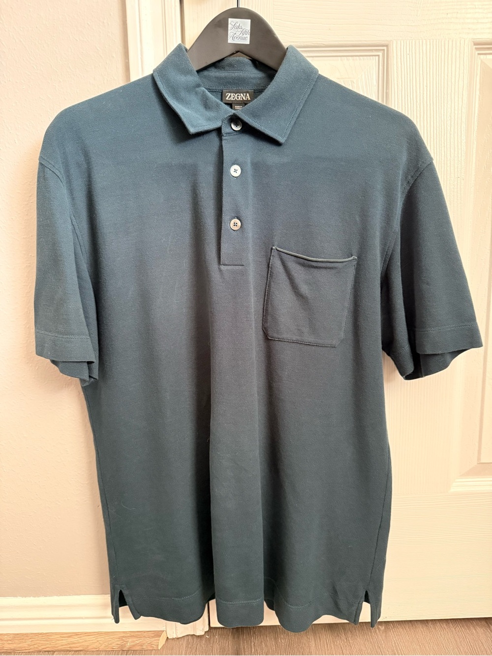 Zegna Men's Short-Sleeve Polo in Teal